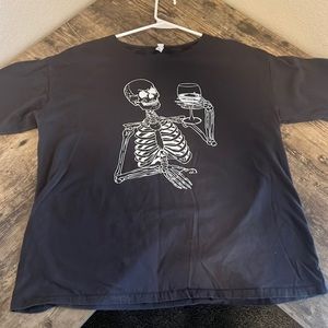 Wine skeleton shirt